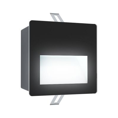 Applique d'extérieur encastrable noire en aluminium, Luigino, 3,7W, 4000K LED, IP65
