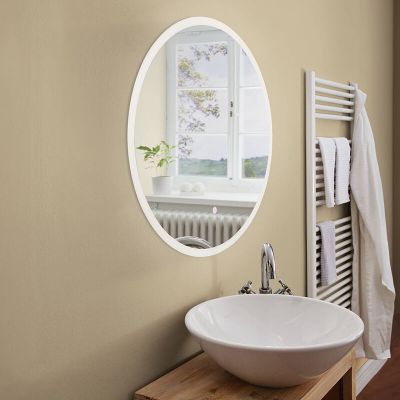Miroir avec éclairage gris en verre, Bibi, 15,3W, 4000K LED, IP44, avec interrupteur