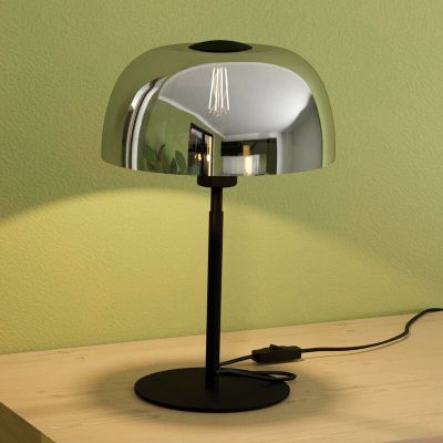 Lampe de table noire en verre, Miam, avec interrupteur
