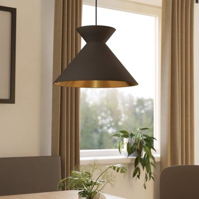 Suspension noire en tissu, Jasmine