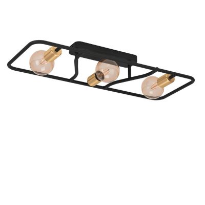 Lampe plafond dorée en aluminium, Jaron