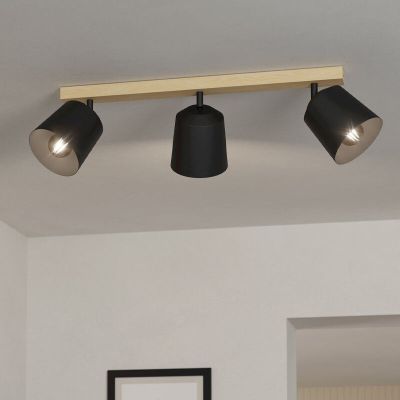 Spot plafond en bois marron, Teddy