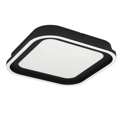 Plafonnier noir en aluminium, Thijn, 11W, blanc chaud à froid réglable LED, gradable en 3 étapes