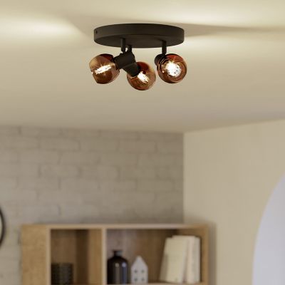 Spot plafond cuivre en verre, Castellazo
