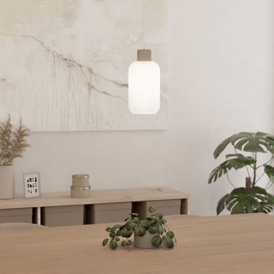 Suspension blanche en verre, Dasmina
