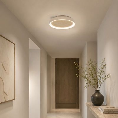 Plafonnier beige en plastique, Meliciano, 11W, 2700K LED