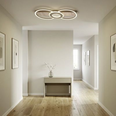 Plafonnier beige en plastique, Meliciano, 27W, 2700K LED