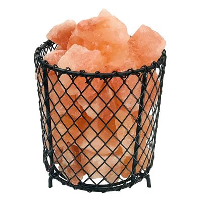 Lampe de sel orange de pierre, Mersa, avec interrupteur