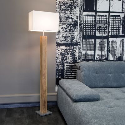 Lampadaire rustique bois, Giomar