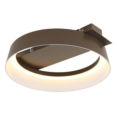 Lampe plafond marronne en métal, Sybrich, 12W, 3000K LED