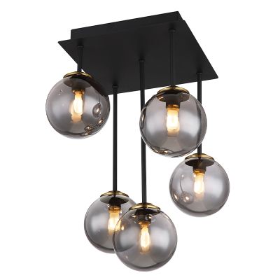 Plafonnier noir en verre, Ouahiba