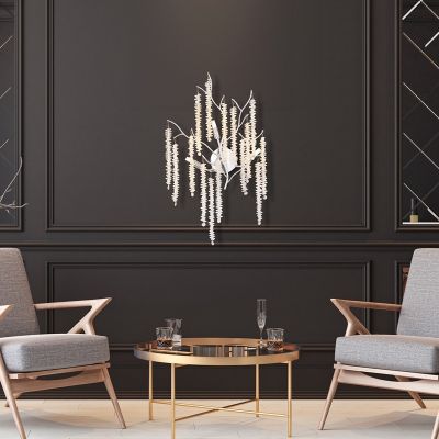 Applique murale chromée en aluminium, Lanah