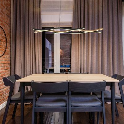 Suspension noire en aluminium, Geerten, 35W, 3000K LED