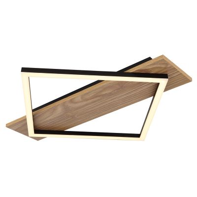 Plafonnier noir en métal, Beniamino, 18W, 3000K LED