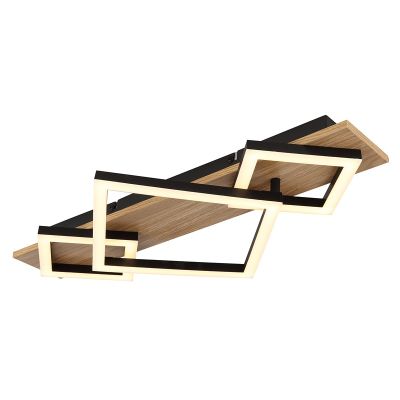 Plafonnier noir en métal, Beniamino, 24W, 3000K LED