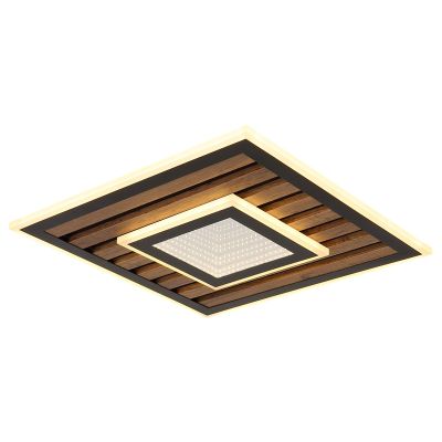 Plafonnier noir en métal, Wietze, 24W, 3000K LED