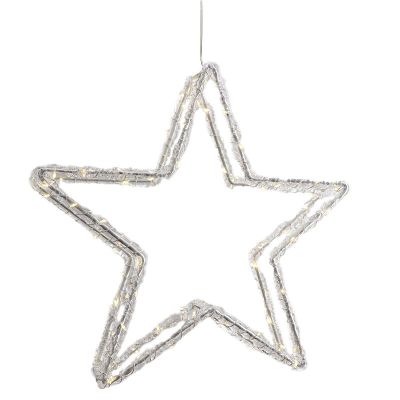 Poinsettia à LED 80 LED blanc chaud, IP44