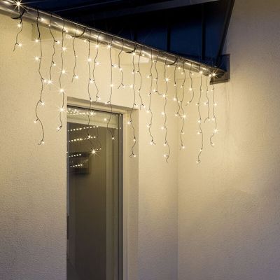 6 mètres guirlande stalactite connectable, 70 cm de haut, blanc chaud, IP44, de base