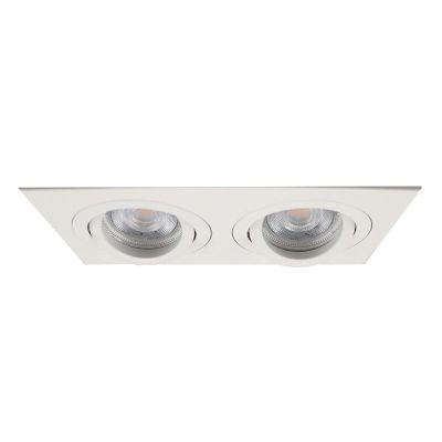 Spot encastré blanc en aluminium, Heido