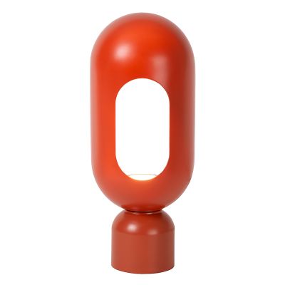 Lampe de table moderne orange, Barris, avec interrupteur