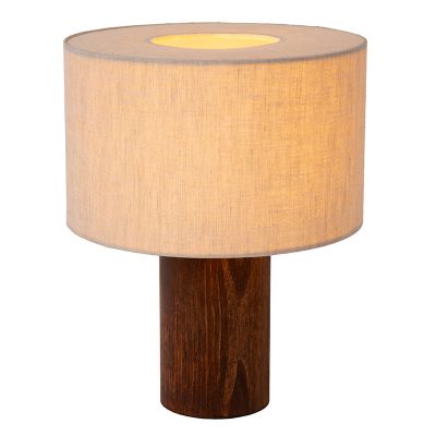 Lampe de table rustique marronne, Tachina, avec interrupteur