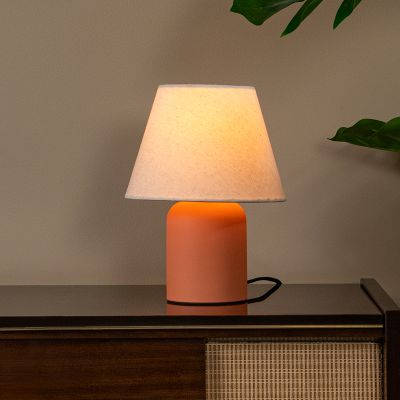 Lampe de table en céramique orange, Macia, avec interrupteur