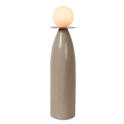 Lampe de table en céramique grise, Figaro, avec interrupteur