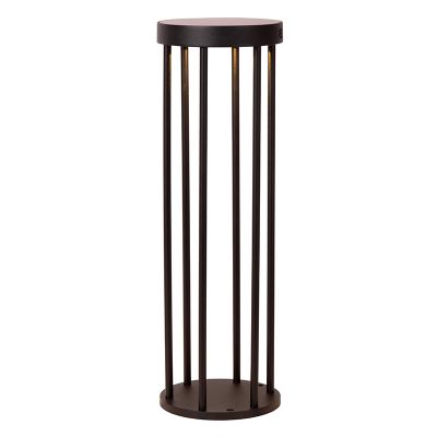 Lampadaire extérieur solaire moderne noir, Jackson, 2W, 2700K LED, IP65, gradable en 3 étapes