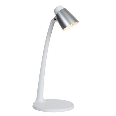 Lampe de bureau classique blanche, Ludo, 4,5W, 3000K LED, avec interrupteur