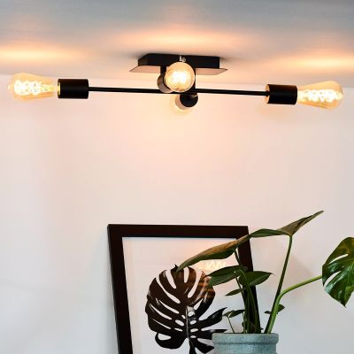 Lampe plafond moderne noire, Lester