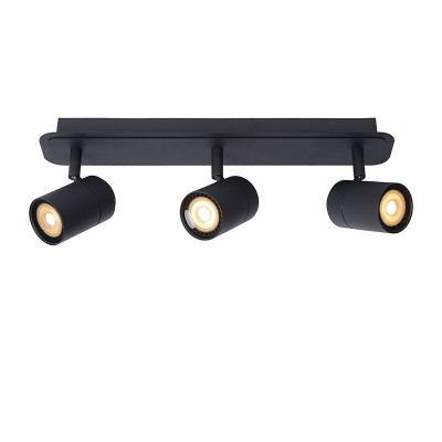 Spot plafond salle de bain moderne noir, Lennert, IP44