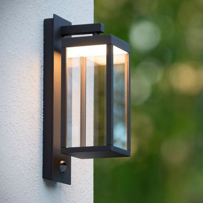 Applique extérieur avec détecteur de mouvement moderne anthracite, Clairette, 15W, 3000K LED, IP54