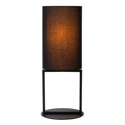Lampe de table rustique noire, Herman, avec interrupteur