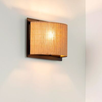 Applique murale en rotin marronne, Magius