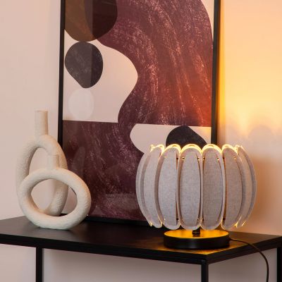 Lampe de table moderne grise, Spencer, avec interrupteur