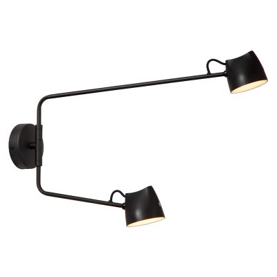 Applique murale rechargeable rustique noire, Milne, 6W, 2700K LED, avec variateur tactile