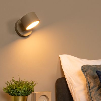 Applique murale moderne taupe, Gian, 9W, 2700K LED