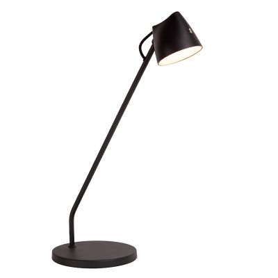 Lampe de table rustique noire, Milne, 6W, 2700K LED, avec variateur tactile