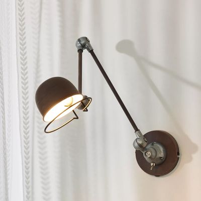 Applique murale industrielle couleur rouille, Honore, avec interrupteur