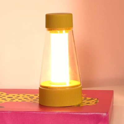 Lampe de table d'extérieur rechargeable moderne jaune, Lorali, 1,2W, 2700K LED, IP44, avec variateur tactile