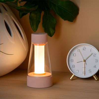 Lampe de table d'extérieur rechargeable moderne rose, Lorali, 1,2W, 2700K LED, IP44, avec variateur tactile