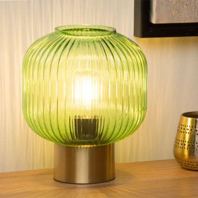 Lampe de table rétro dorée, Maloto, avec interrupteur