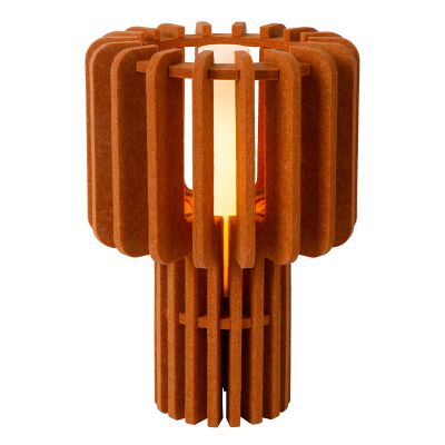 Lampe de table moderne marronne, Rollo, avec interrupteur