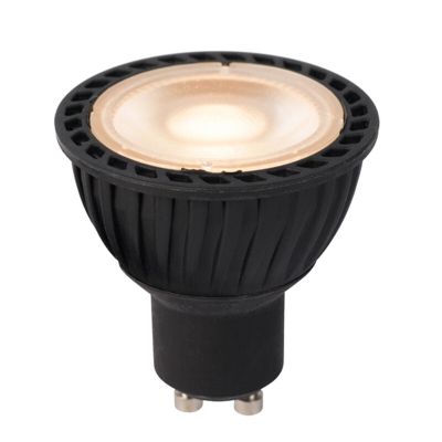 Lucide GU10 ampoule LED dimmable, Jordan, noire, 5w, dim to warm