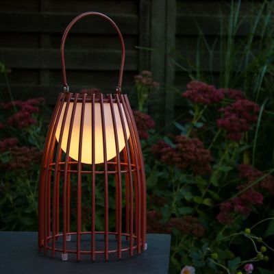 Lampe de table extérieur rétro couleur rouille, Fjara, 0,3W, 2700K LED, IP44, avec variateur tactile