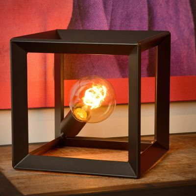 Lampe de table rétro grise, Thor, avec interrupteur
