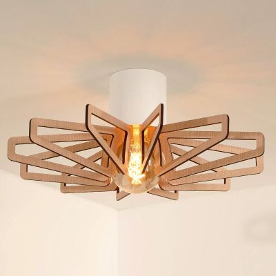 Lampe plafond moderne bois, Zidane