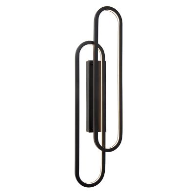 Applique murale moderne noire, Thelma, 33W, dim to warm LED