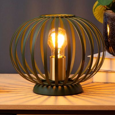 Lampe de table moderne verte, Manuela, avec interrupteur