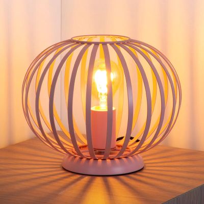 Lampe de table moderne rose, Merlina, avec interrupteur